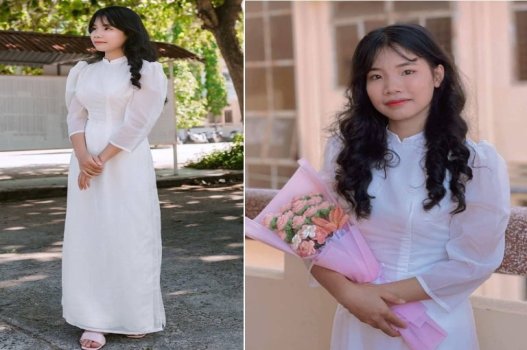Áo dài quyến rũ lắc lư cực kỳ gợi cảm